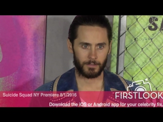 jared on the red carpet, the premiere of "suicide squad" | 08/01/2016, new york