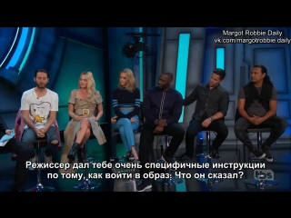 suicide squad cast on conan o brian (russian subtitles) | 23 07 16